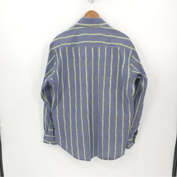 Robert Graham Button Up Shirt Long Sleeve Flip Cuff Silk Blend Large (flawed) - Picture 2 of 15